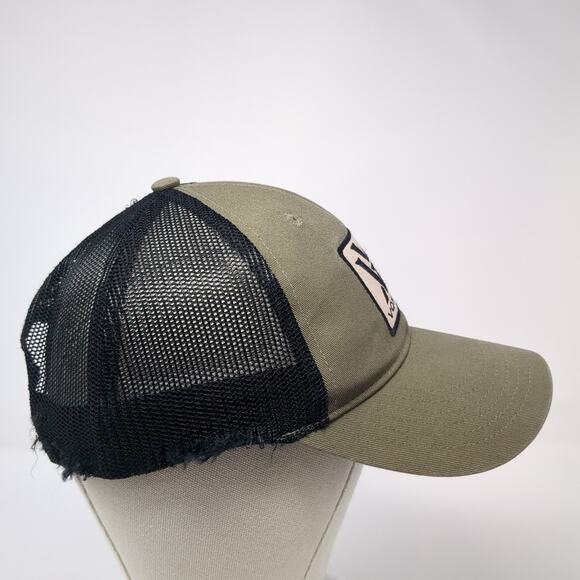 Vortex Logo Snapback Trucker Hat Brown One Size Mesh Back Colorblock - Picture 5 of 9